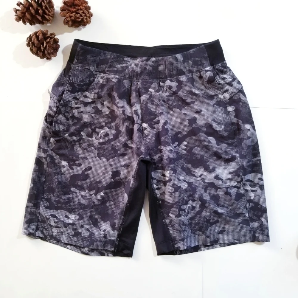 LULULEMON | T.H.E Short Linerless 9” Short Variegated Mesh Camo Black